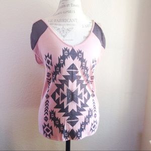 NWOT "Aquila" Aztec print top